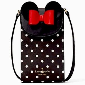 NWT Disney x kate spade new york minnie mouse north south flap phone crossbody